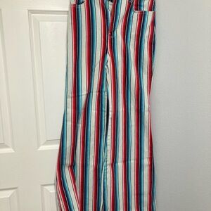 Wrangler Multicolor Striped Flare Jeans